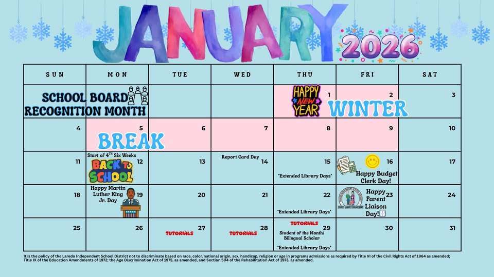 January Calendar