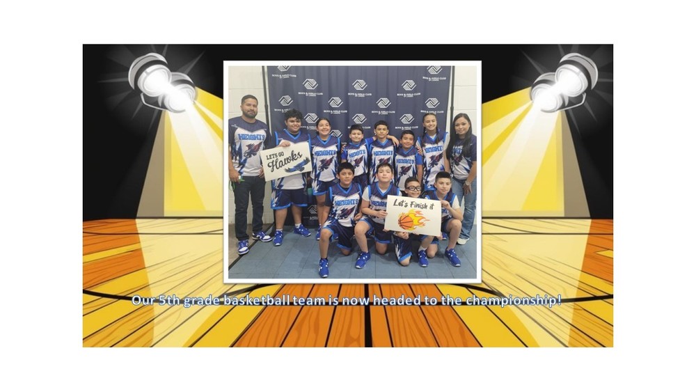Our 5th grade basketball team is now headed to the championship!