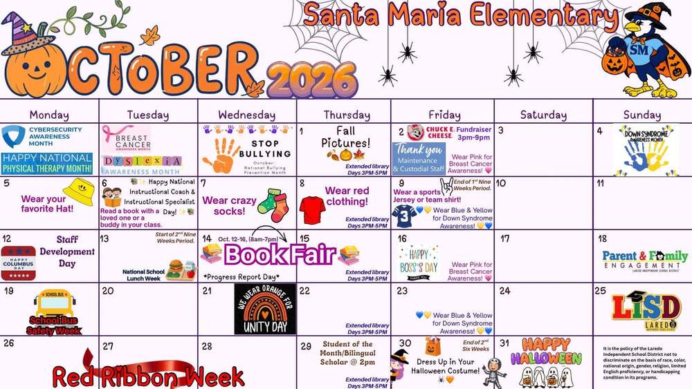 Oct. Calendar