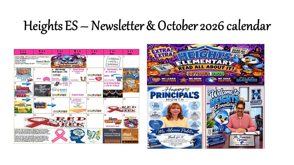 Heights - October Newsletter & Calendar 2026