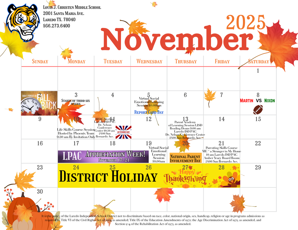 November Calendar