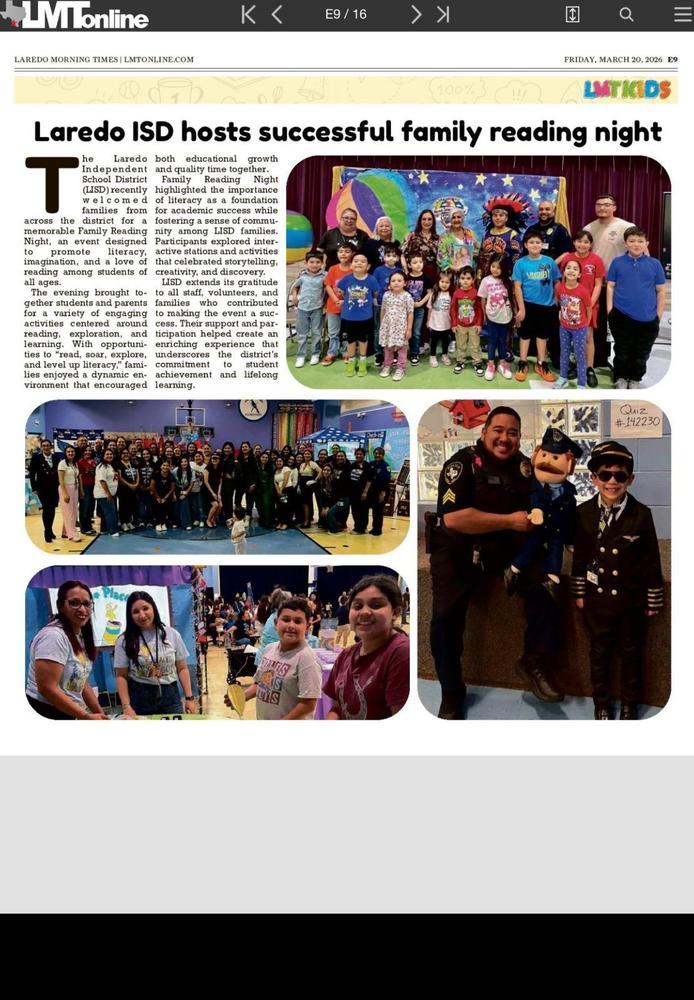 Family reading night