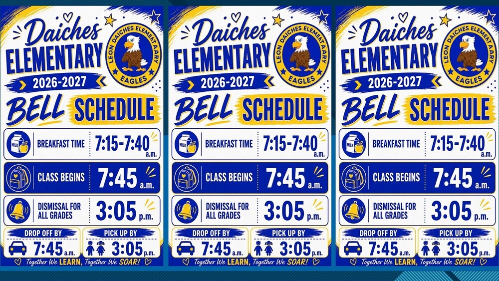 Daiches Bell Schedule 2026