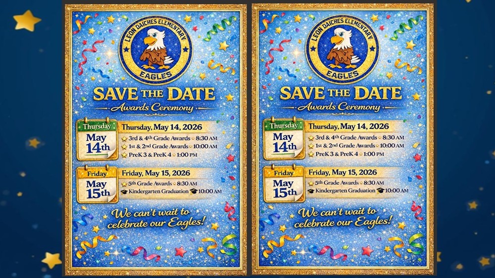 Daiches Elementary - Awards Ceremony - May 14 & 15, 2026