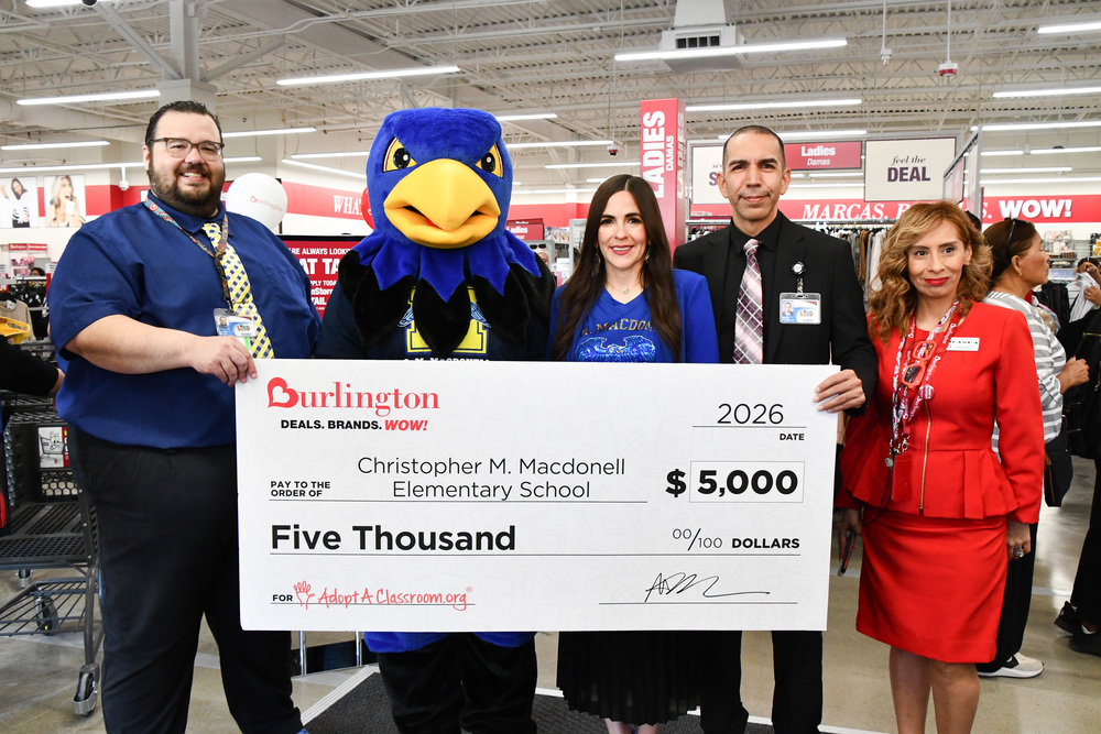 Burlington donation to Macdonell Elementary