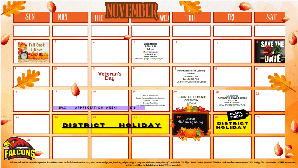 November Calendar