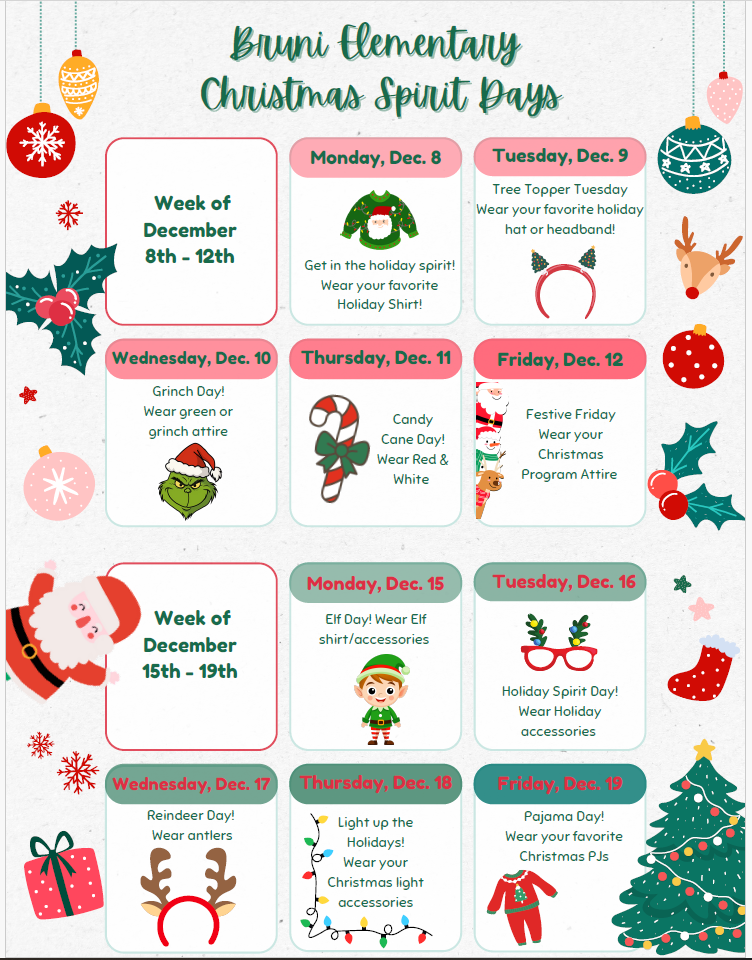 Christmas Spirit Days