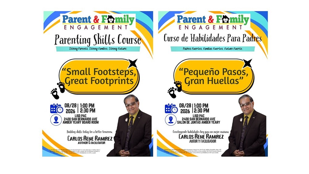 Parenting Skills Course - August 28, 2026 @ 1pm - LISD PAC - 2400 San Bernardo