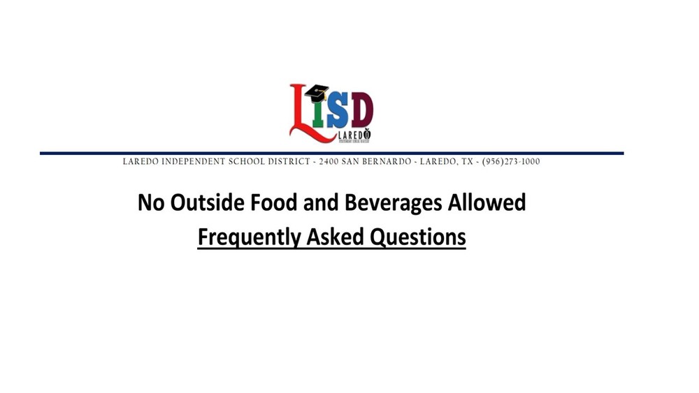 No Outside Food and Beverages Allowed