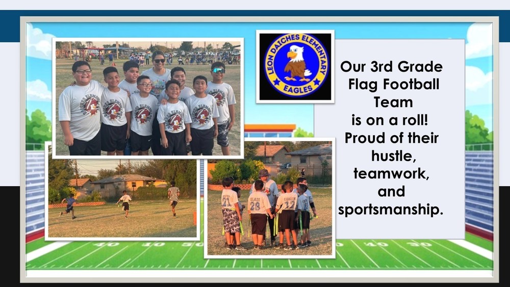 Our 3rd Grade Flag Football Team is on a roll! Proud of their hustle, teamwork, and sportsmanship.