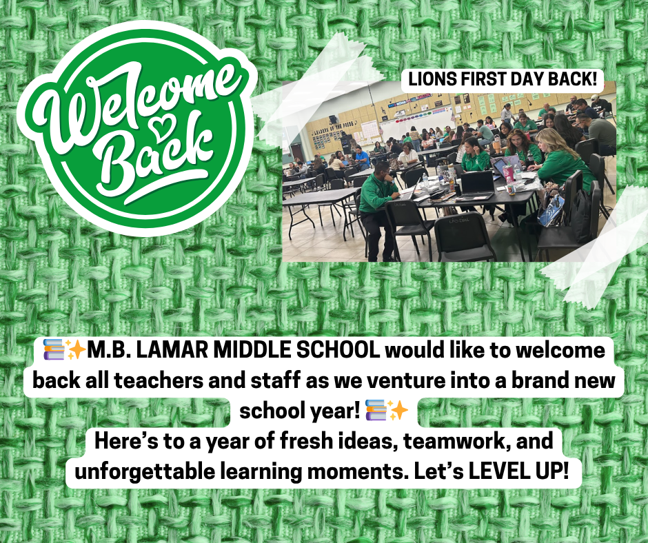 WELCOME BACK