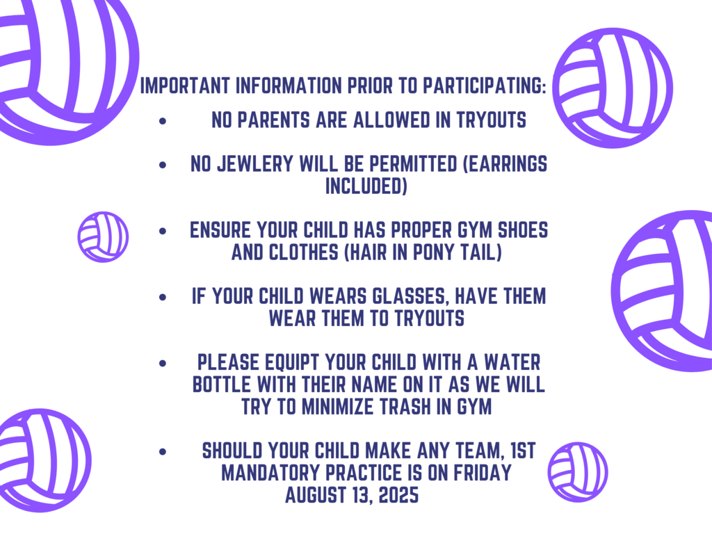 volleyball tryouts flyer