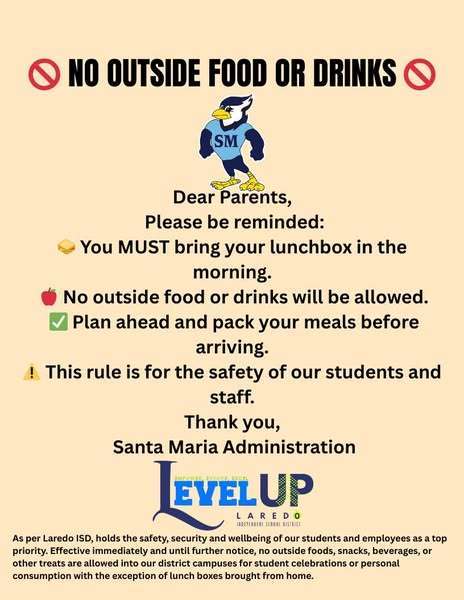 No Outside Food Permitted