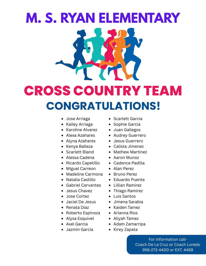 Cross country team roster
