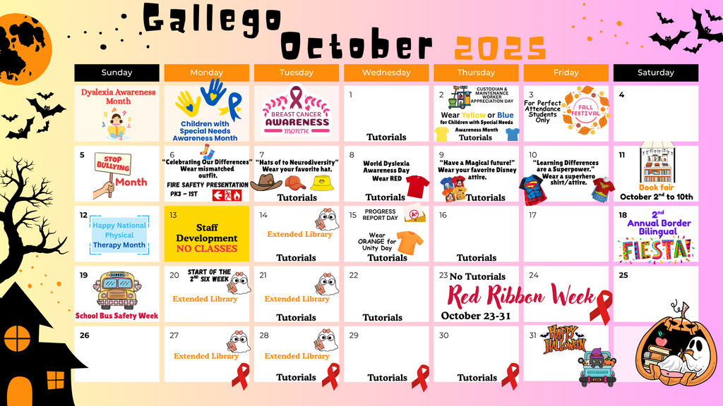 october calendar