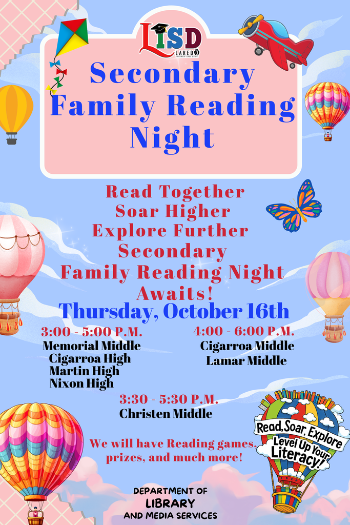 District Flyer Secondary Family Reading Night 25-26