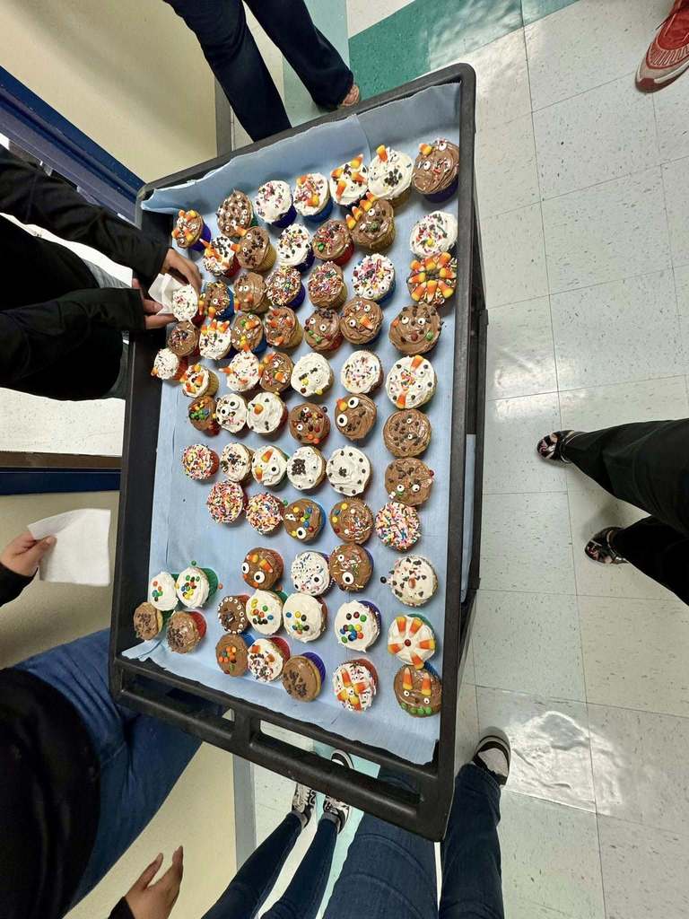 display of cupcakes