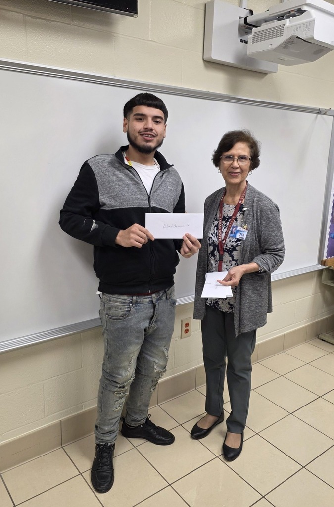 student receiving envelope