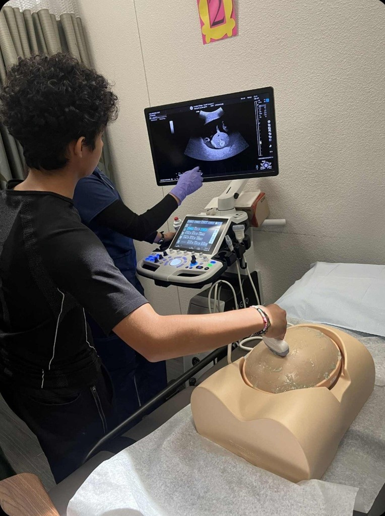 Christen Middle GEAR UP students exploring medical careers at Laredo College.