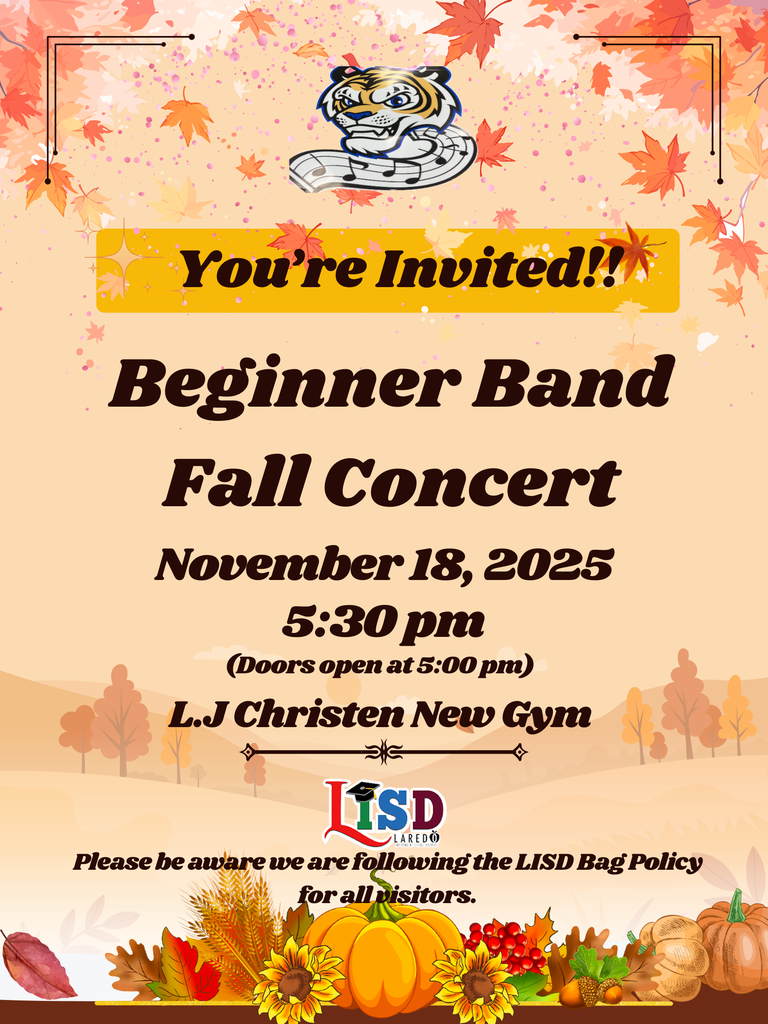 Join us for our 6th Grade Beginner Band Concert
