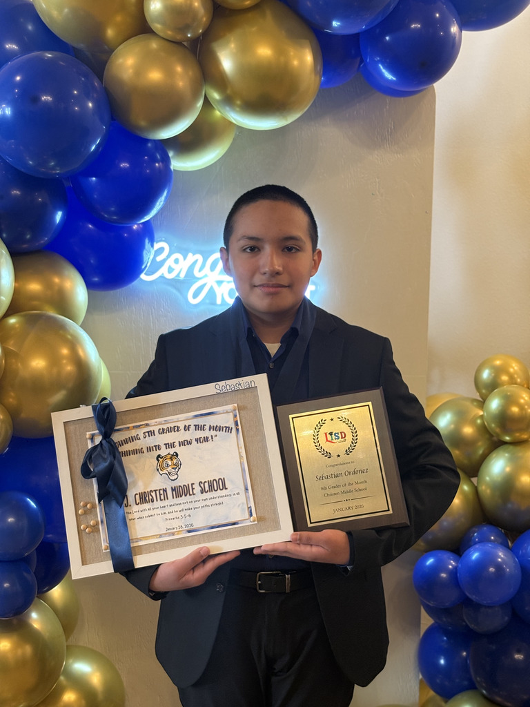Congratulations Sebastian Ordonez on being the 8th Grader of the Month for January, Cubland is exceptionally proud of all your accomplishments.