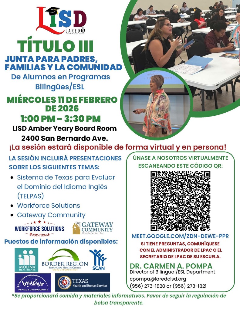 Titulo III Junto Para Padres Flyer