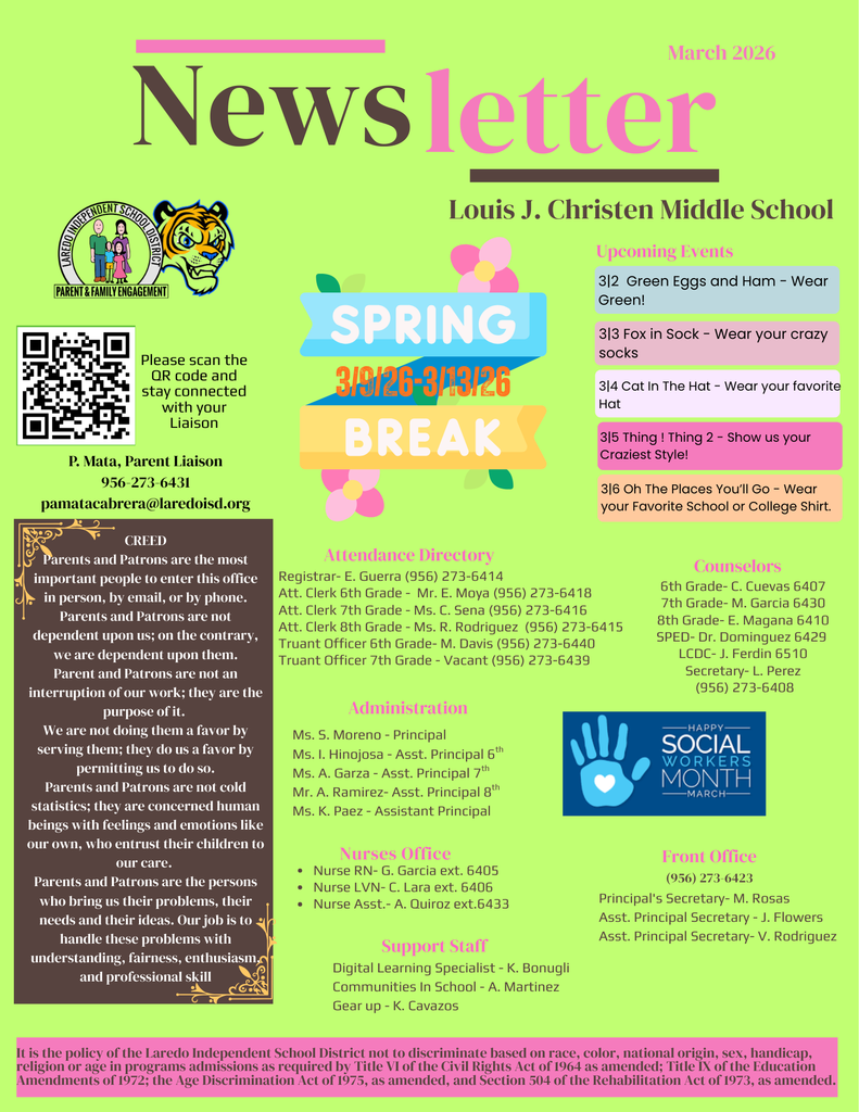MArch newsletter