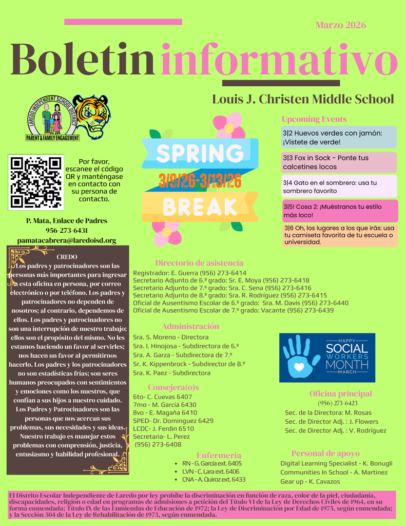 March newsletter