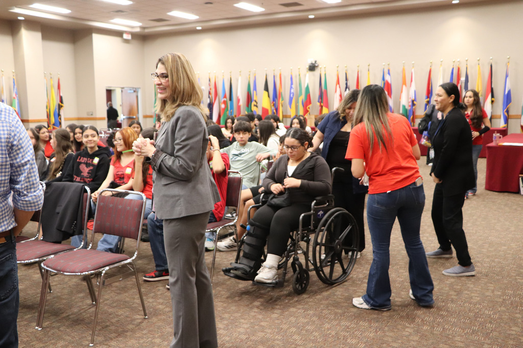 Students from LISD gathered on March 6, 2026, at Texas A&M International University.