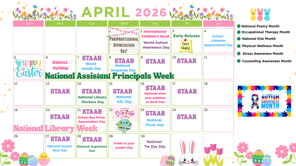 April Calendar