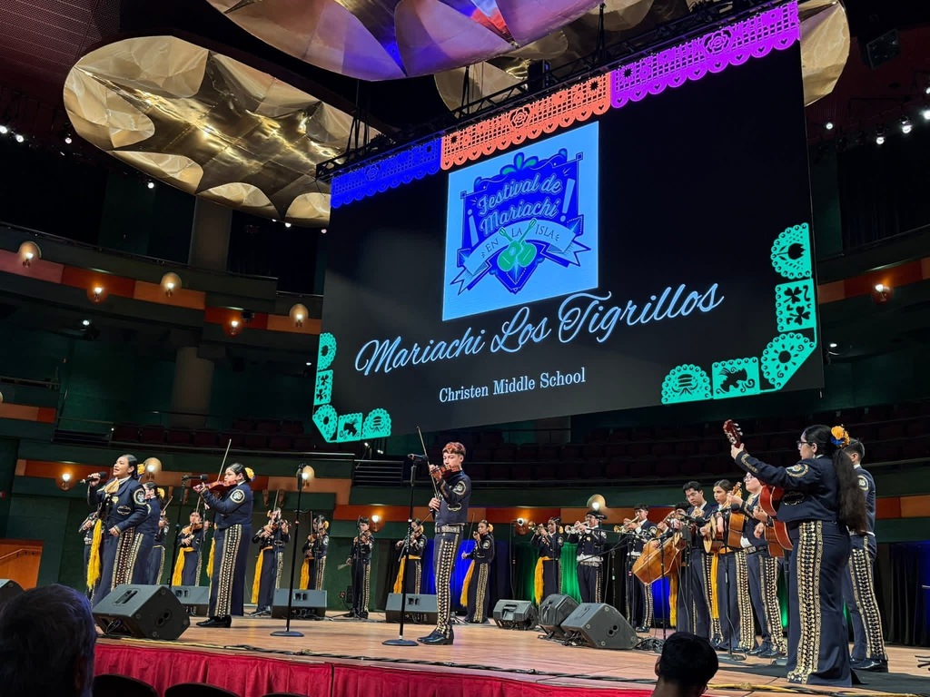 Congratulations to Mariachi Los Tigrillos de Oro Varsity and JV for representing Christen Middle School at the Texas A&M Corpus Christi Mariachi Festival.
