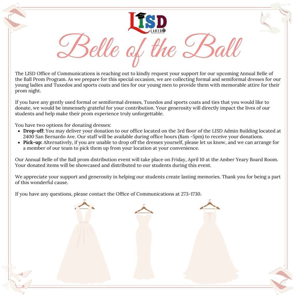 Annual Belle of the Ball Prom 