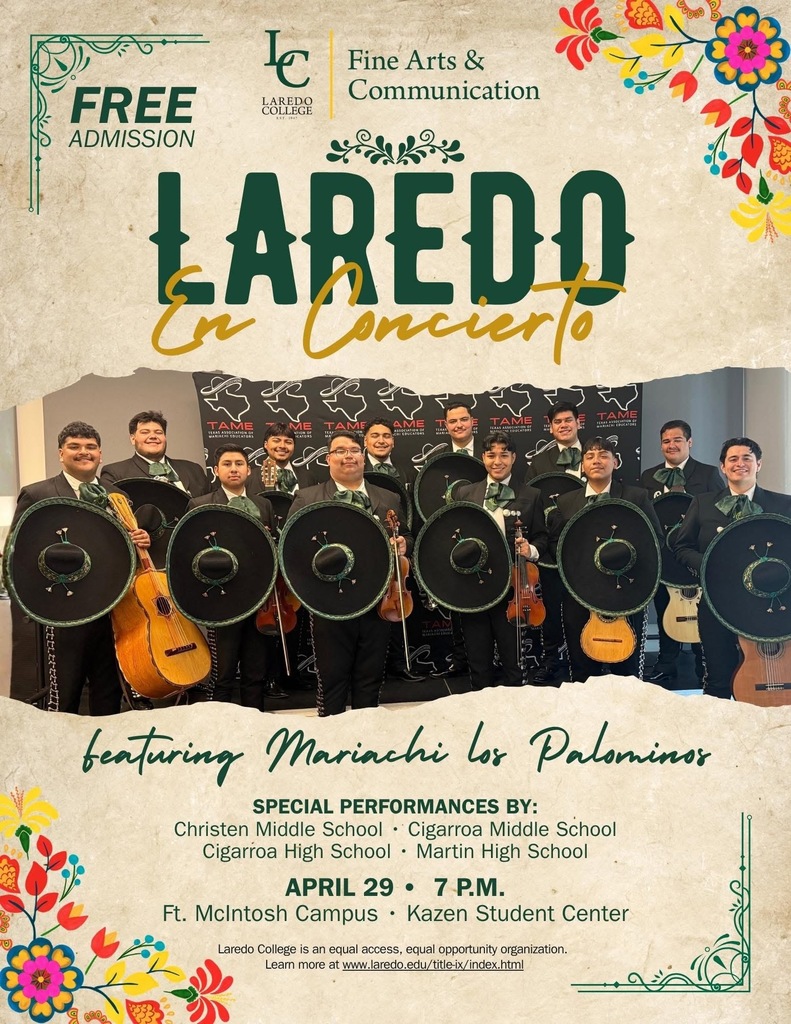 Mariachi Los Tigrilllos de Oro Varsity and JV representing Christen Middle School at the LC Laredo College Mariachi Concert.   GO CUBS!