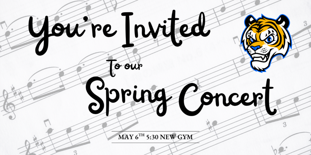 Our Cub band would like to invite friends and family to our spring concert, held at the New Gym on May 6th @ 5:30. (LISD clear bag policy in place)