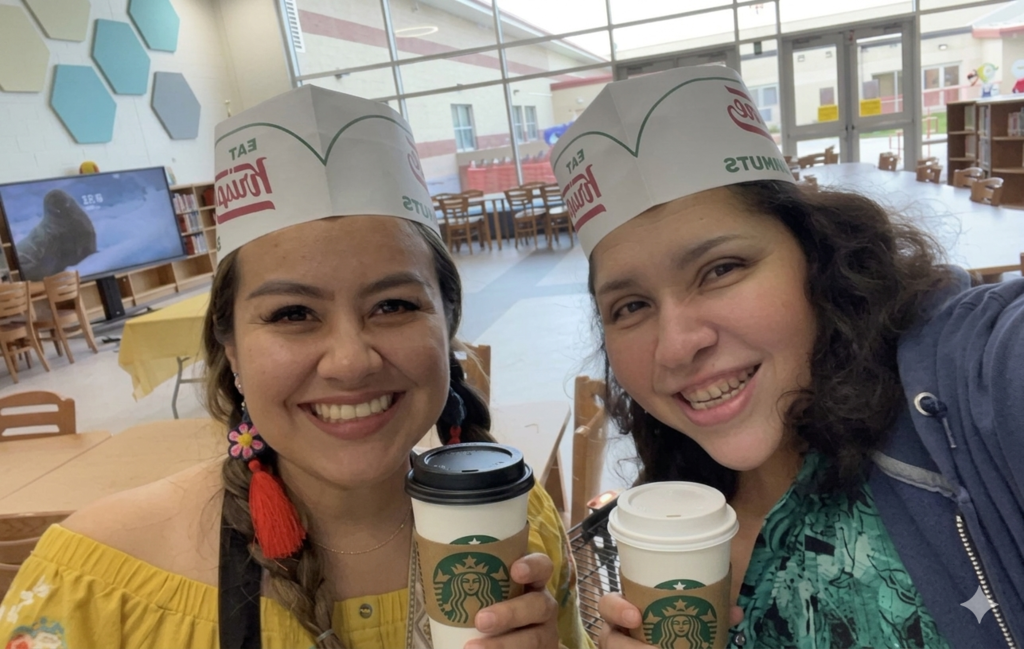 Leadership team enjoying coffee