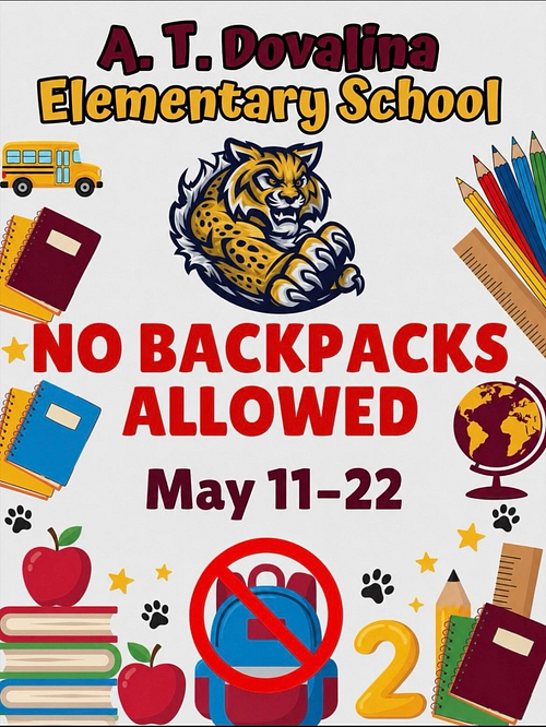 NO BACKPACKS