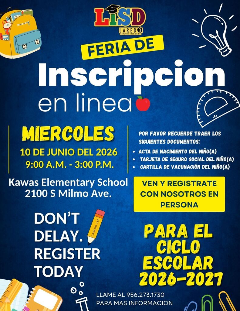 online registration flyer in spanish