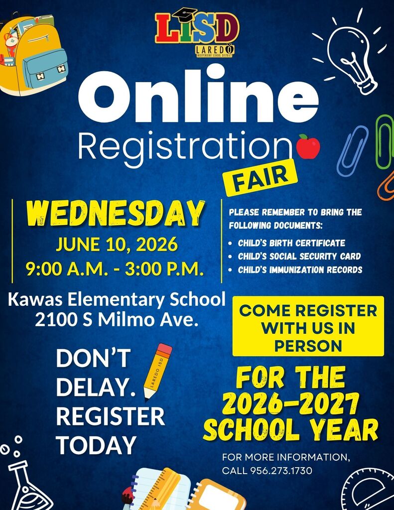 online registration flyer in english