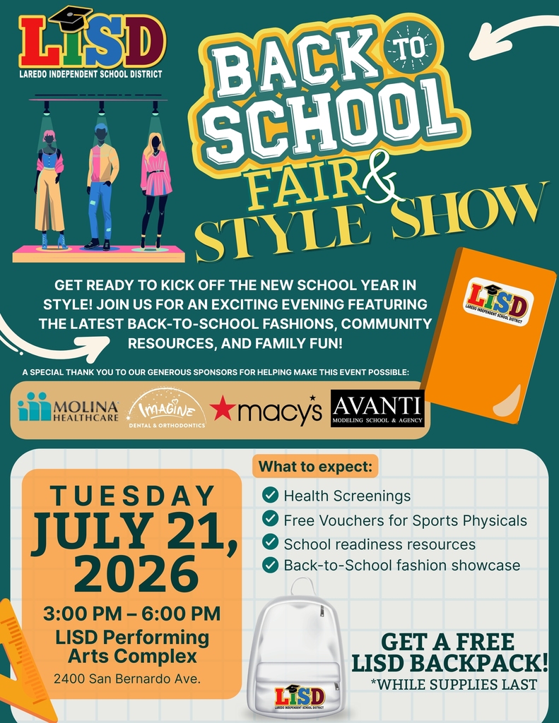 Back to School flyer and fashion show