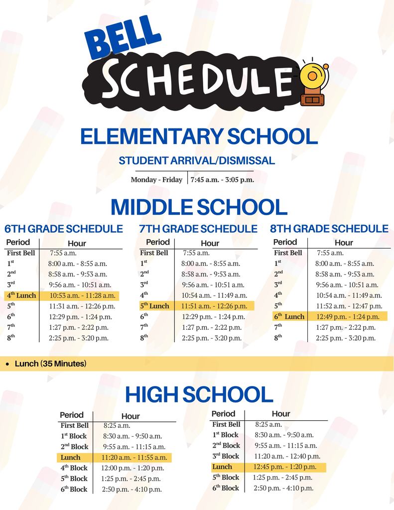 Bell Schedule