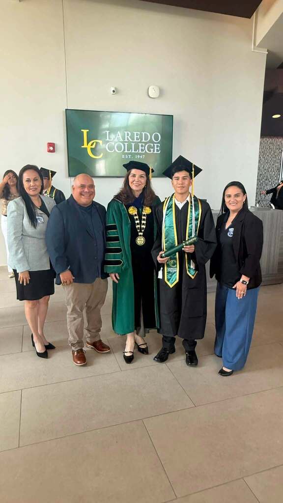 Eduardo Jimenez, a Dual Enrollment student at Sabas Perez Early College at Cigarroa High School