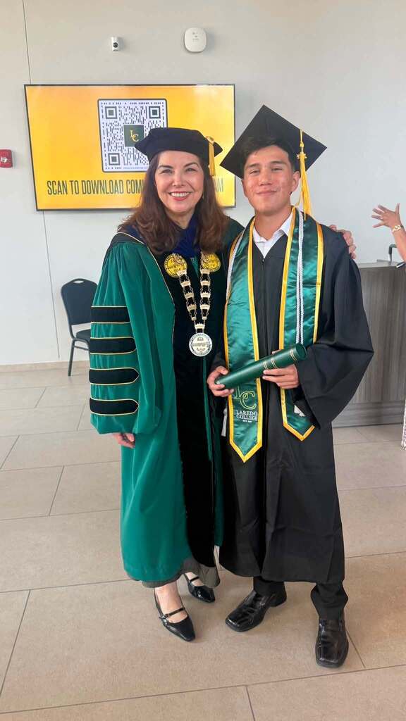 Eduardo Jimenez, a Dual Enrollment student at Sabas Perez Early College at Cigarroa High School