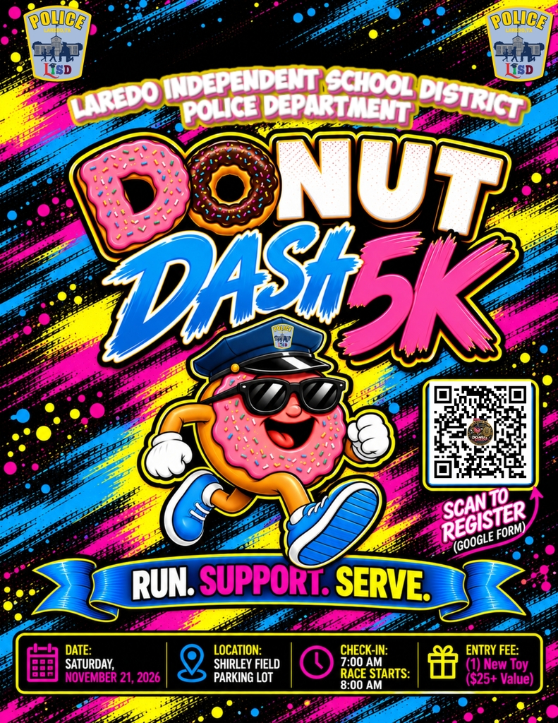 Donut Dash flyer hosted by the LISD Police Department