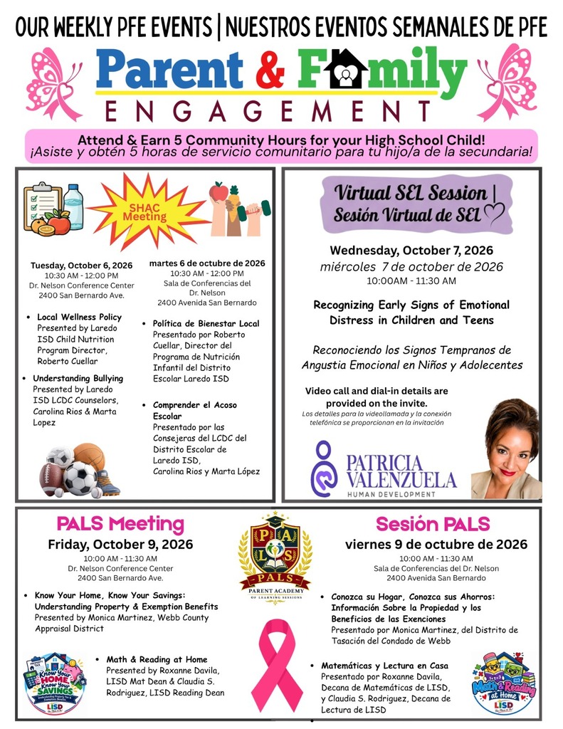 Parent and Family Engagement Courses for October