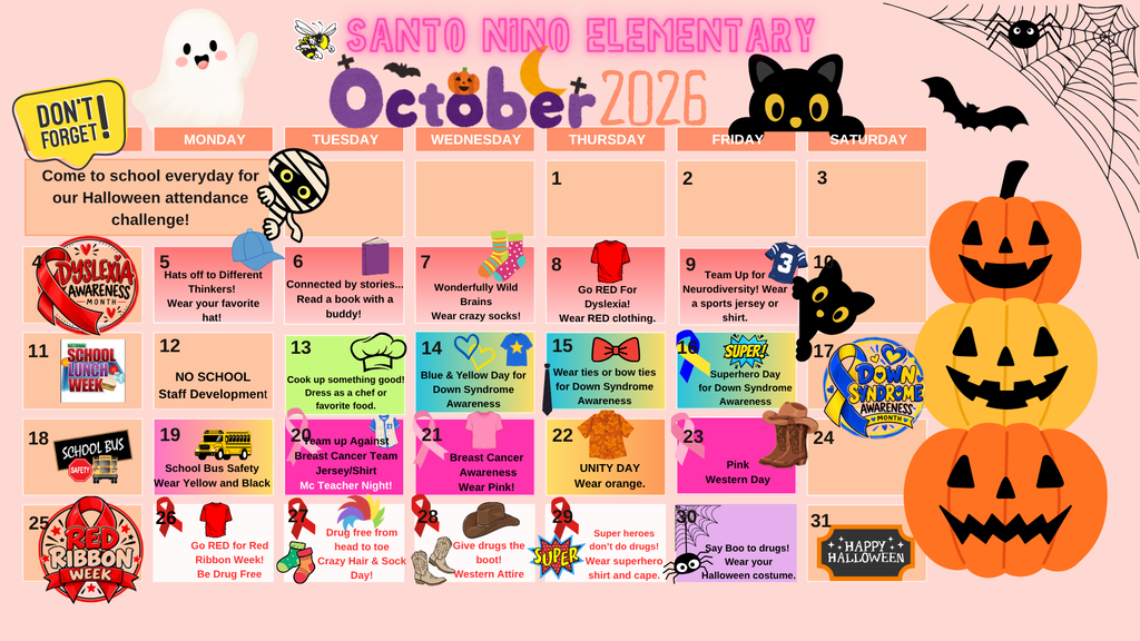 october calendar