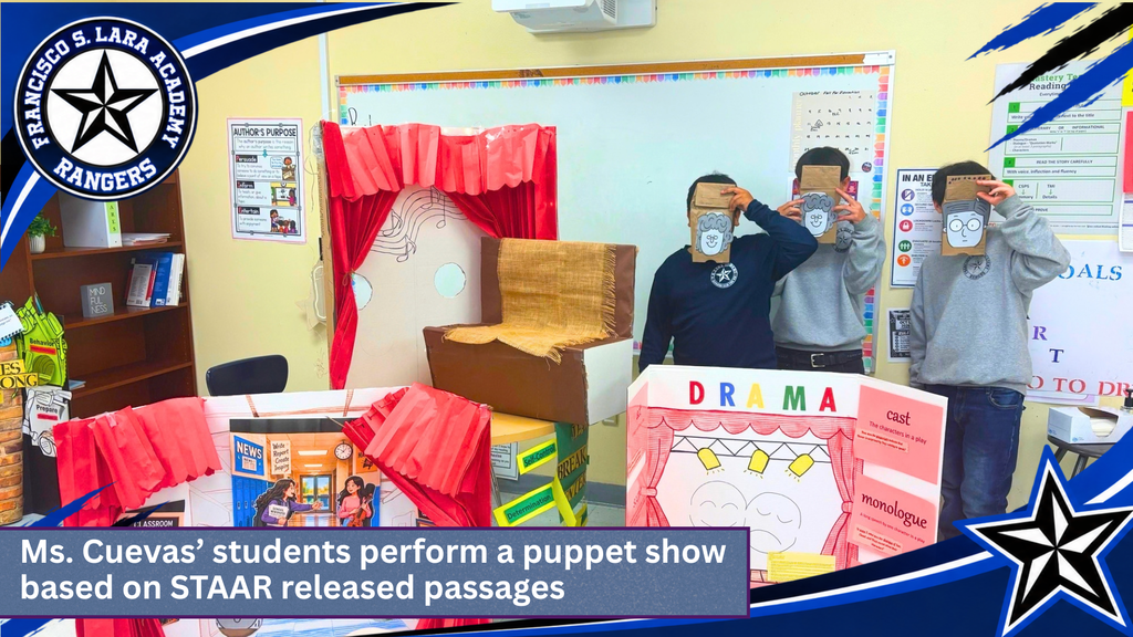 Ms. Cuevas' students perform a puppet show based on STAAR released passages