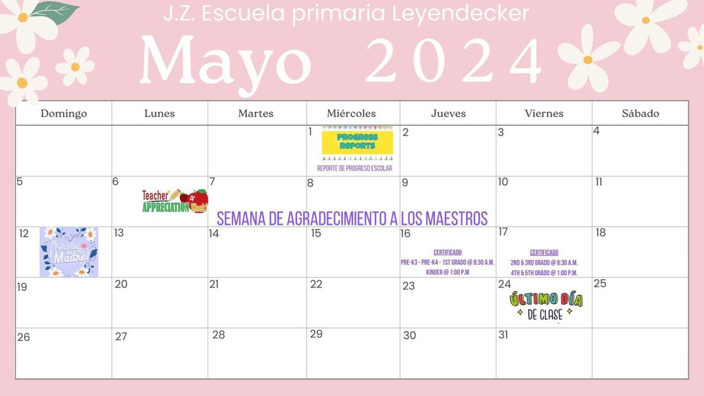 May Calendar