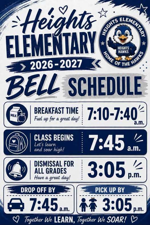 Heights Bell Schedule 2026