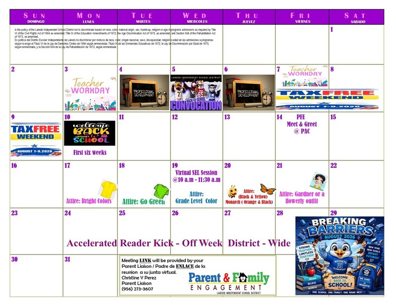 August calendar 2026