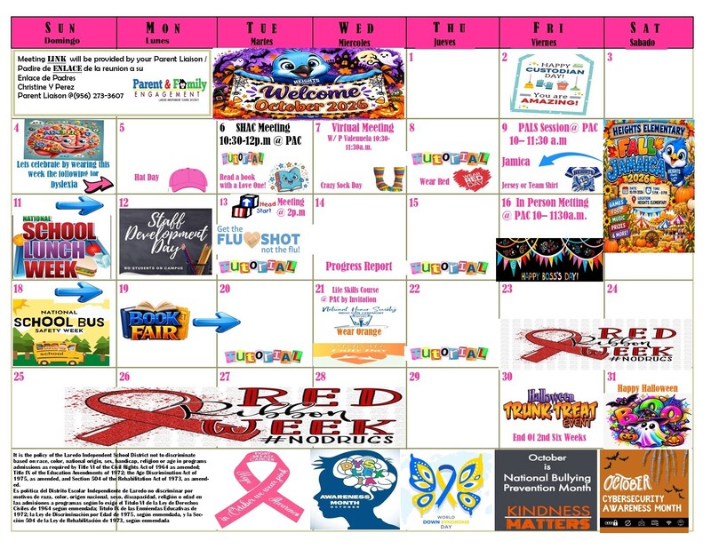 Heights - October Newsletter & Calendar 2026